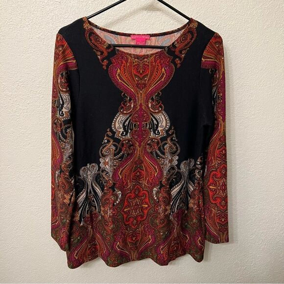 Sunny Leigh Tops - Sunny Leigh Graphic Long Sleeve Tee Size Large